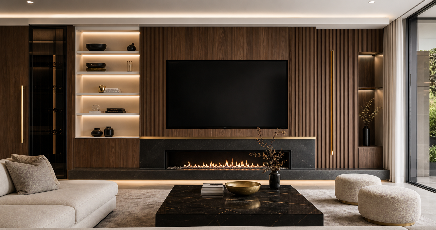 Custom built-in wall unit
